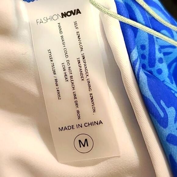 Fashion Nova Swim Bikini, Size Medium,  Light Blue, NWT - Picture 7 of 8